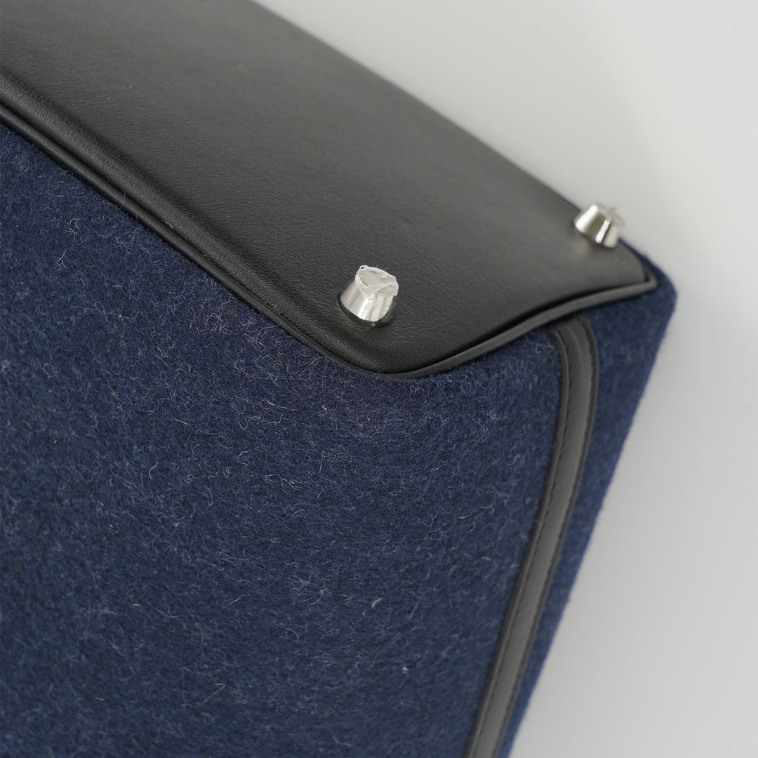 Hermès Picotin Lock 18 PM Tote Bag Felt Swift leather in Black and Blue