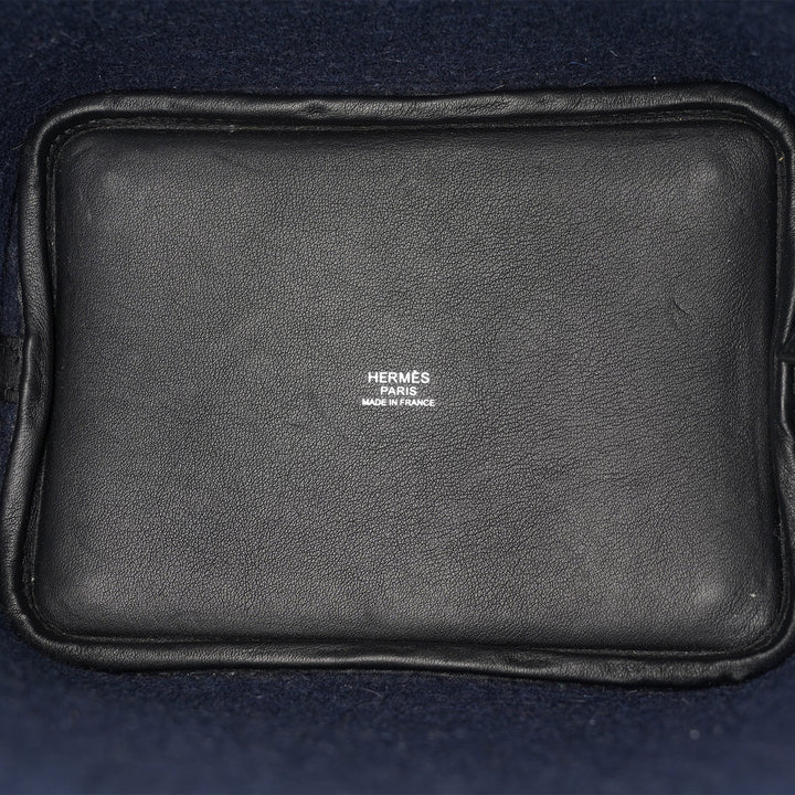 Hermès Picotin Lock 18 PM Tote Bag Felt Swift leather in Black and Blue