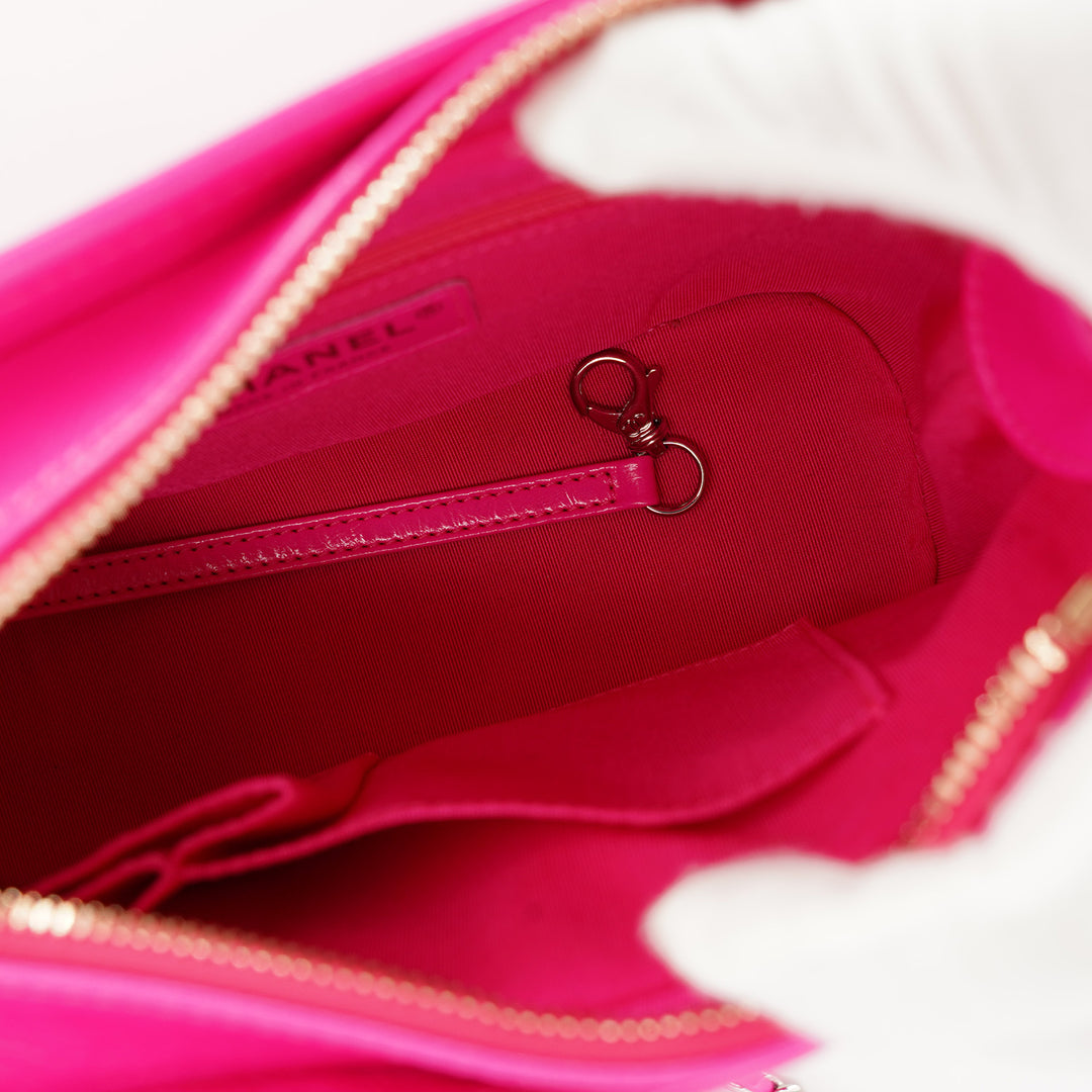 Chanel Small Gabrielle in Fluorescent Pink Calfskin with Mixed Hardware
