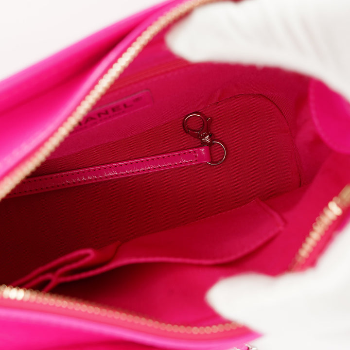 Chanel Small Gabrielle in Fluorescent Pink Calfskin with Mixed Hardware