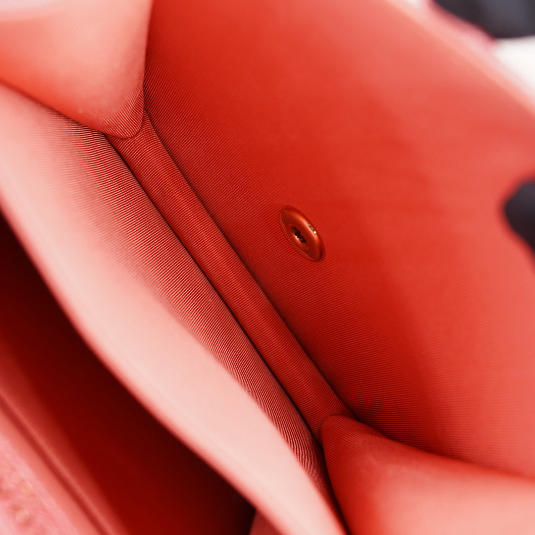 Chanel North South Boy Flap Bag in Pink Caviar and Gold Hardware