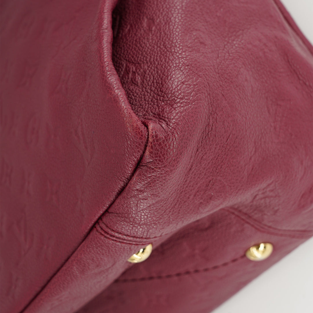 Louis Vuitton Artsy In Red Monogram Empreinte Leather Hobo Bag