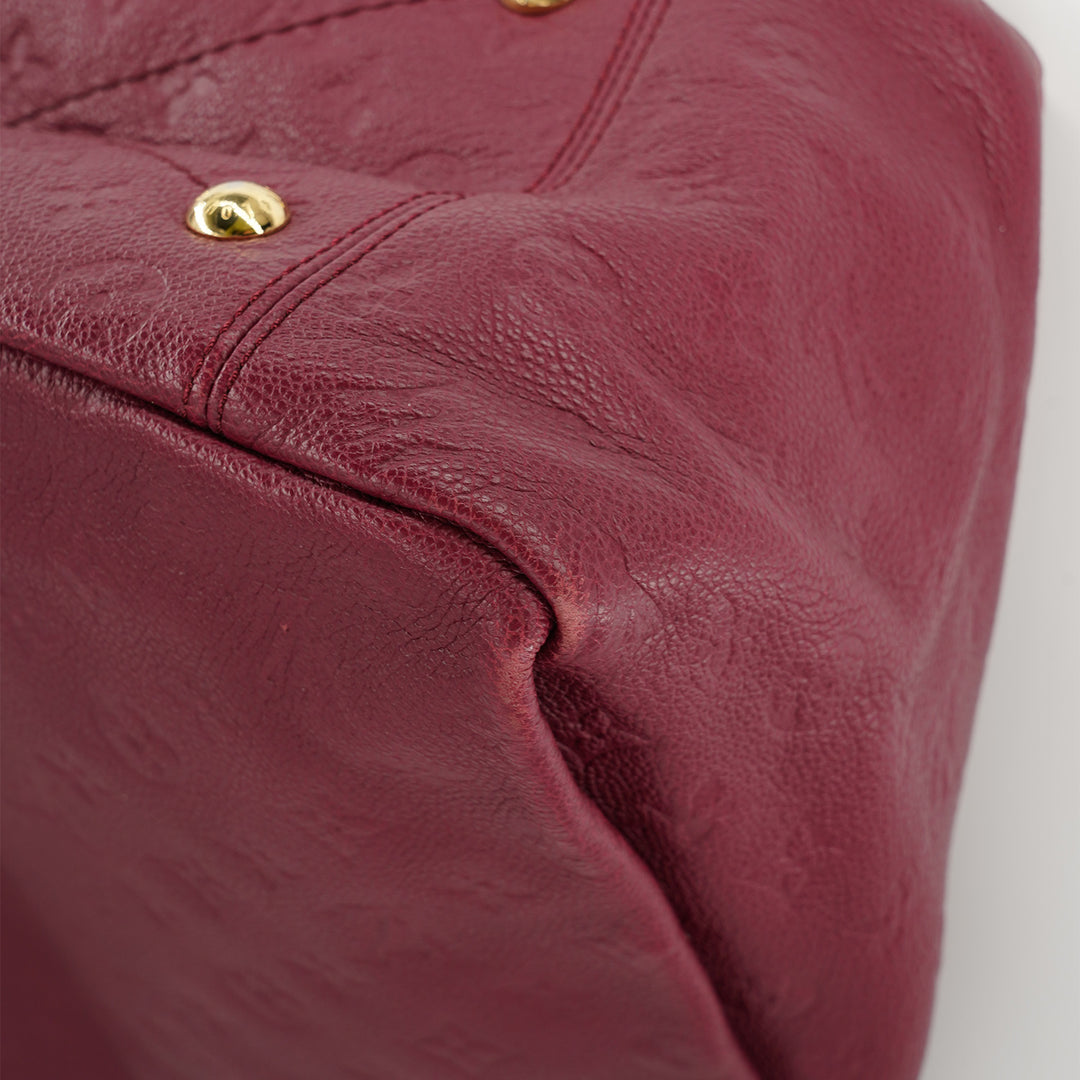 Louis Vuitton Artsy In Red Monogram Empreinte Leather Hobo Bag