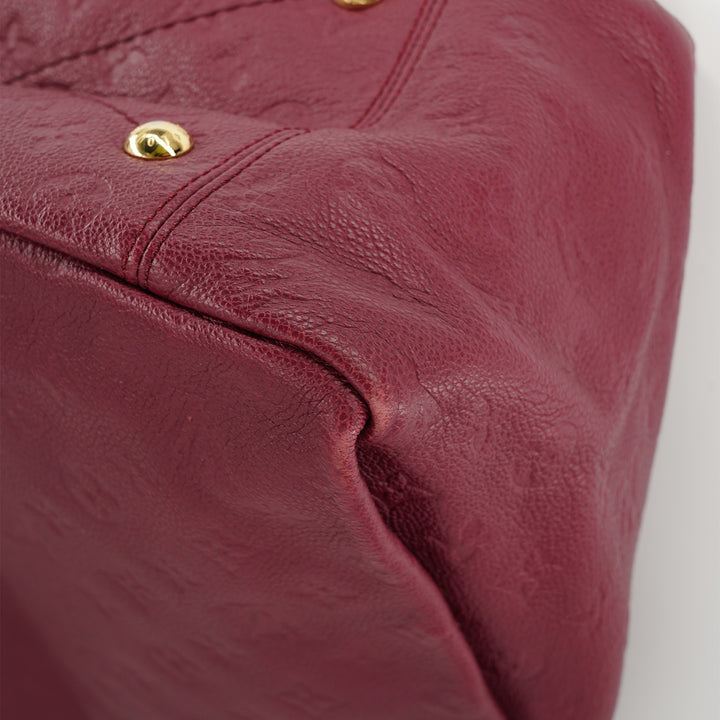 Louis Vuitton Artsy In Red Monogram Empreinte Leather Hobo Bag