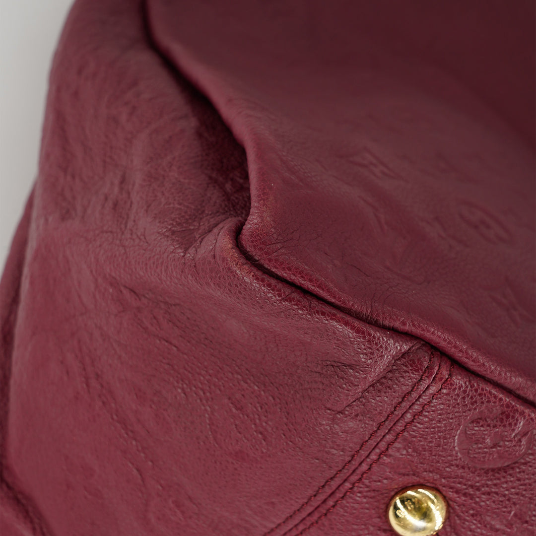 Louis Vuitton Artsy In Red Monogram Empreinte Leather Hobo Bag