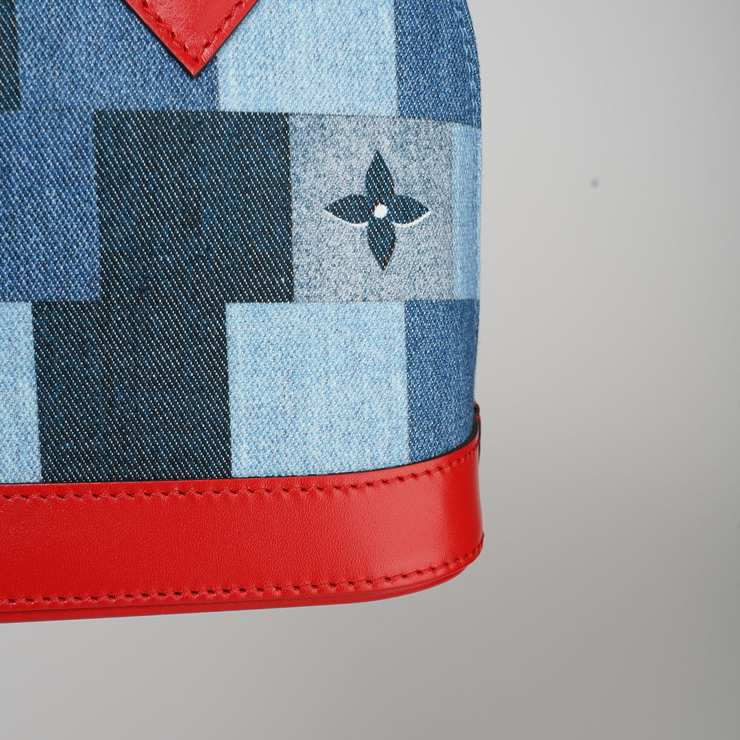 Louis Vuitton Alma BB in Denim Damier Patchwork Monogram