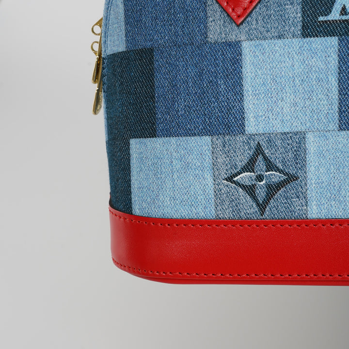 Louis Vuitton Alma BB in Denim Damier Patchwork Monogram