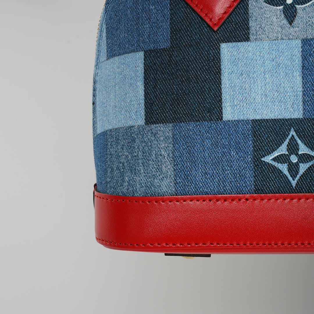 Louis Vuitton Alma BB in Denim Damier Patchwork Monogram