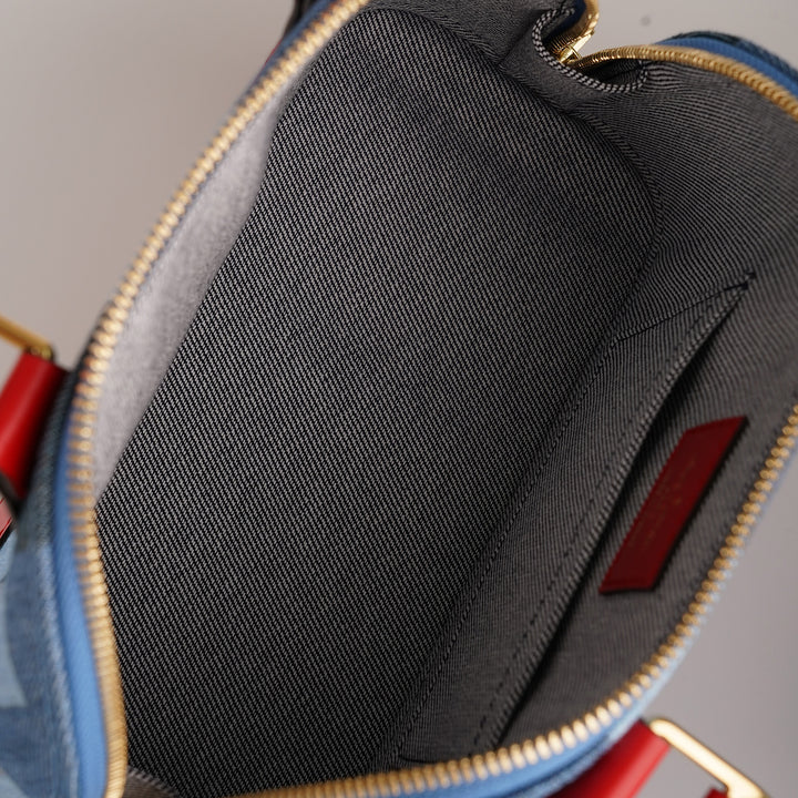 Louis Vuitton Alma BB in Denim Damier Patchwork Monogram