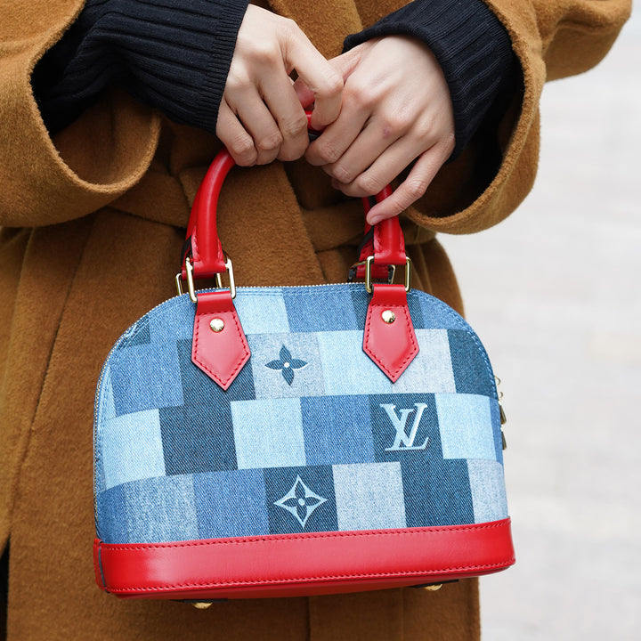 Louis Vuitton Alma BB in Denim Damier Patchwork Monogram