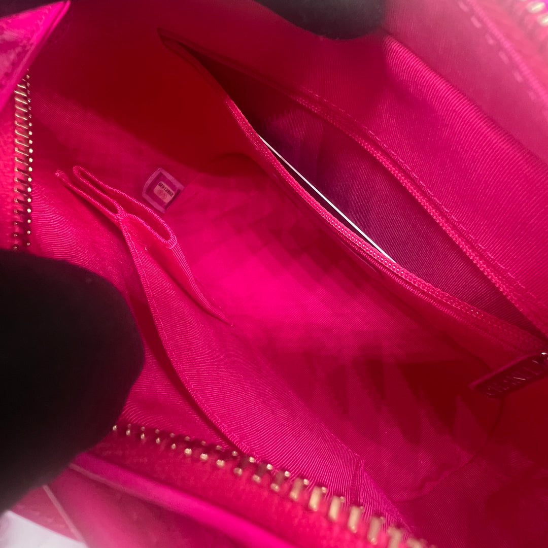 Chanel Small Gabrielle in Fluorescent Pink Calfskin with Mixed Hardware