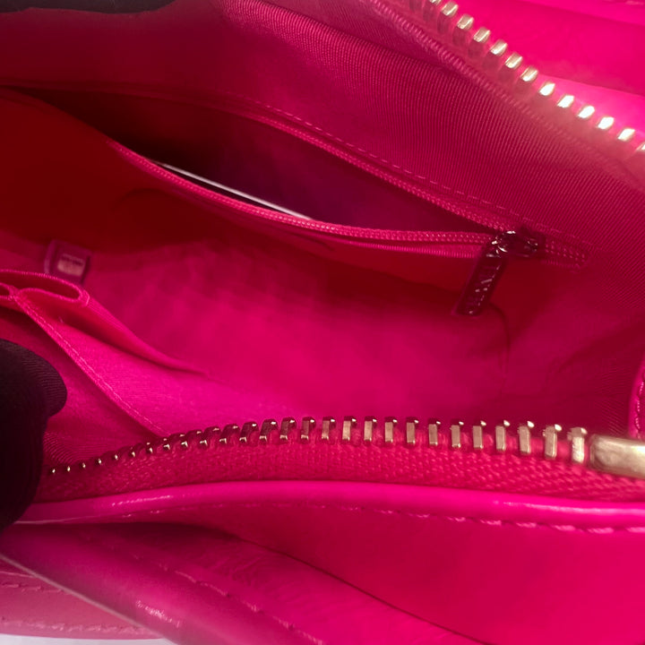 Chanel Small Gabrielle in Fluorescent Pink Calfskin with Mixed Hardware
