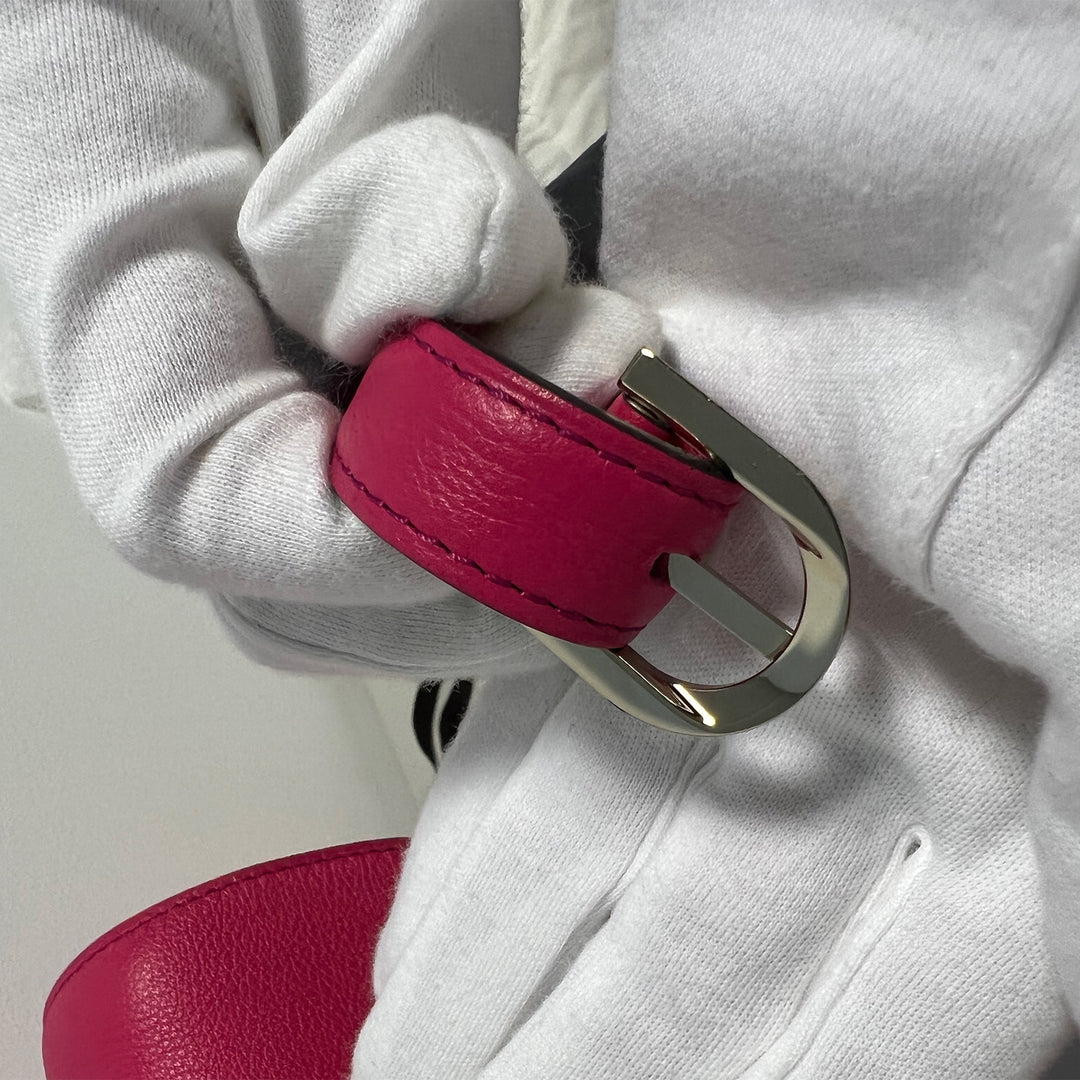 Delvaux Brillant MM Pink Grained Calfskin Leather Satchel Bag