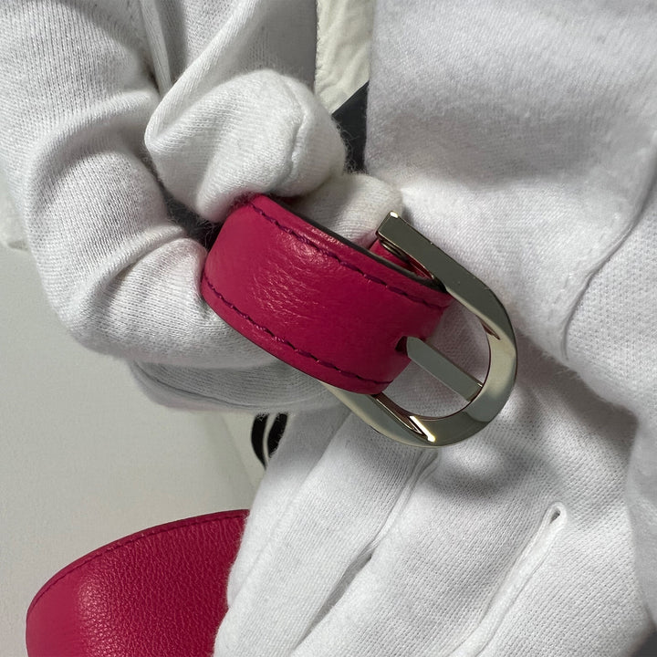Delvaux Brillant MM Pink Grained Calfskin Leather Satchel Bag