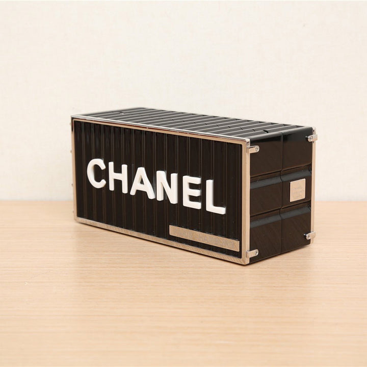 Chanel Paris-Hamburg Shipping Container Minaudiere in Black with Silver Hardware