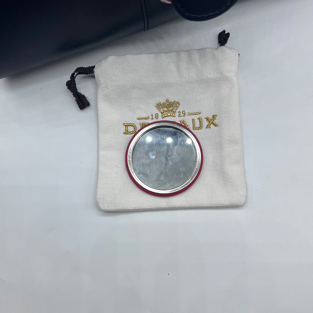 Delvaux Brillant MM Lunar 2017 Limited Edition Black Box Leather Red Buckle