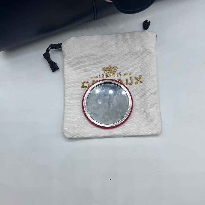Delvaux Brillant MM Lunar 2017 Limited Edition Black Box Leather Red Buckle