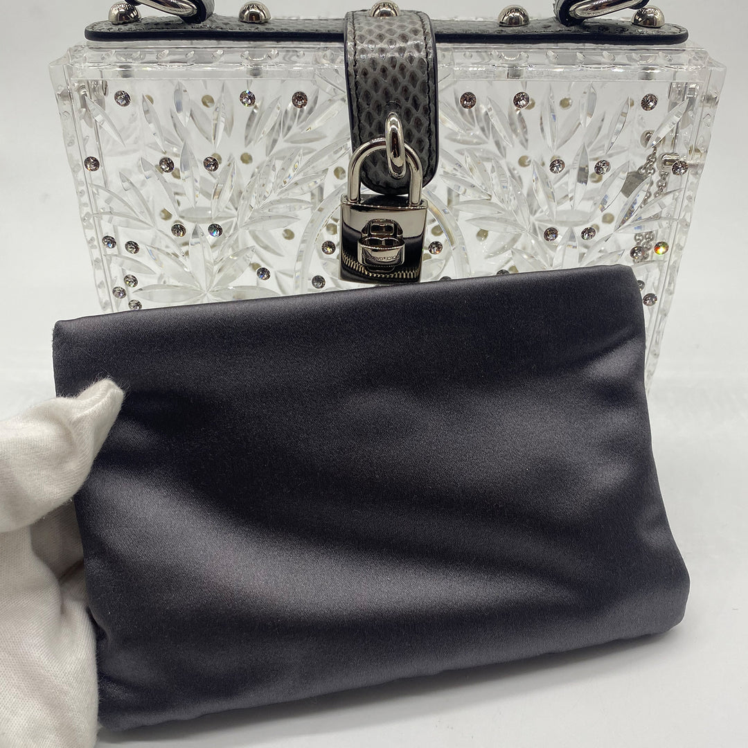 Dolce & Gabbana Plexiglass Embellished Dolce Bag