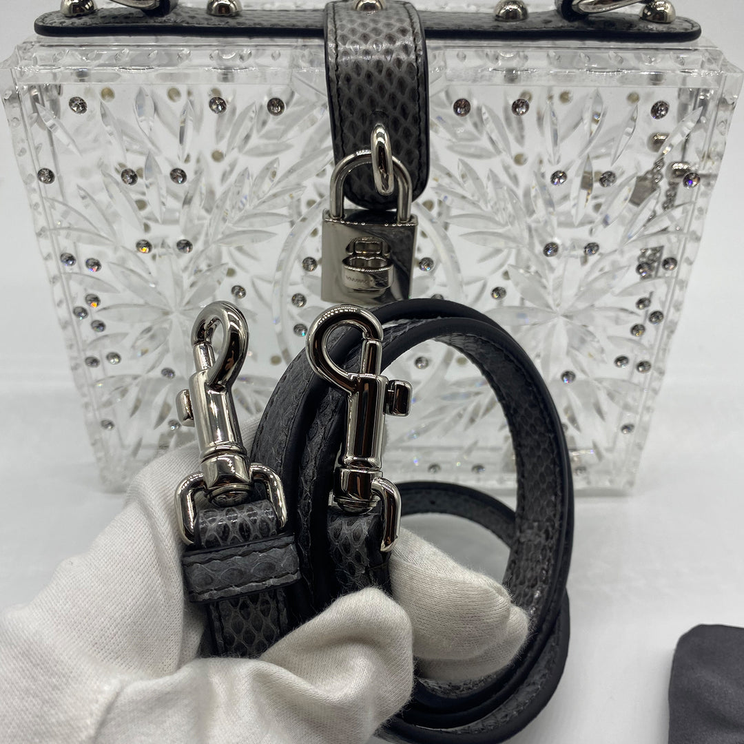 Dolce & Gabbana Plexiglass Embellished Dolce Bag