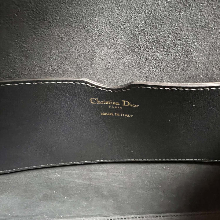 Dior Avenue Tote Bag in Black Leather and Gold Studded