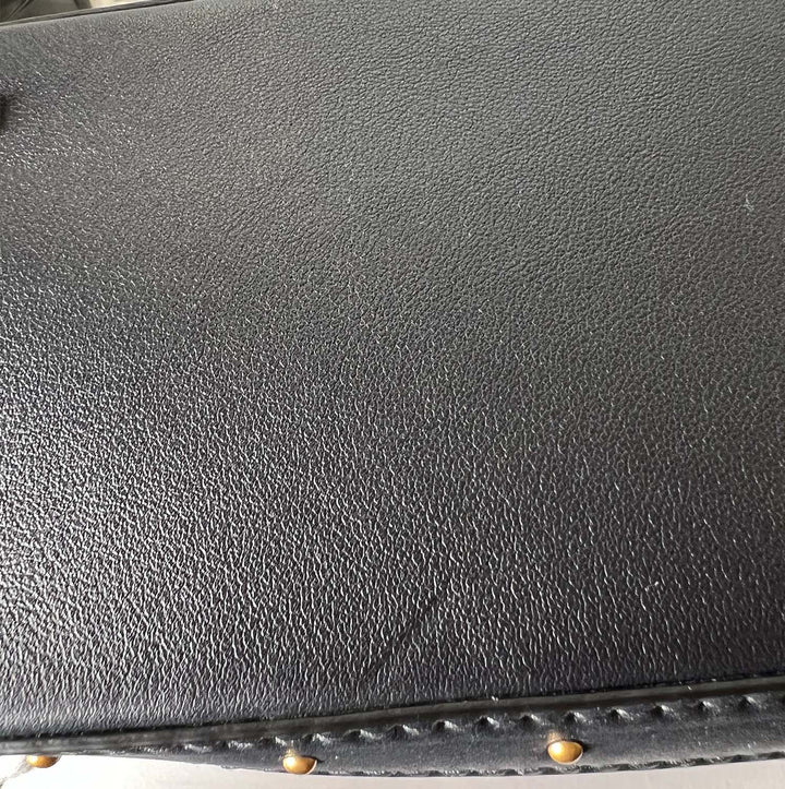 Dior Avenue Tote Bag in Black Leather and Gold Studded