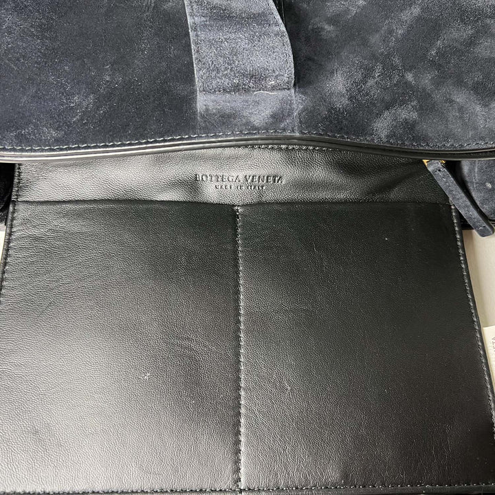 Bottega Veneta Marie Black Suede Leather Shoulder Bag