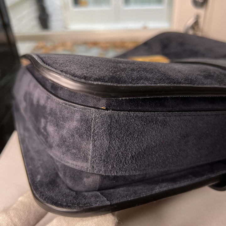 Bottega Veneta Marie Black Suede Leather Shoulder Bag