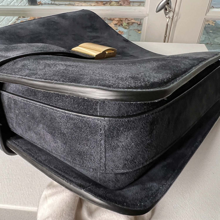 Bottega Veneta Marie Black Suede Leather Shoulder Bag