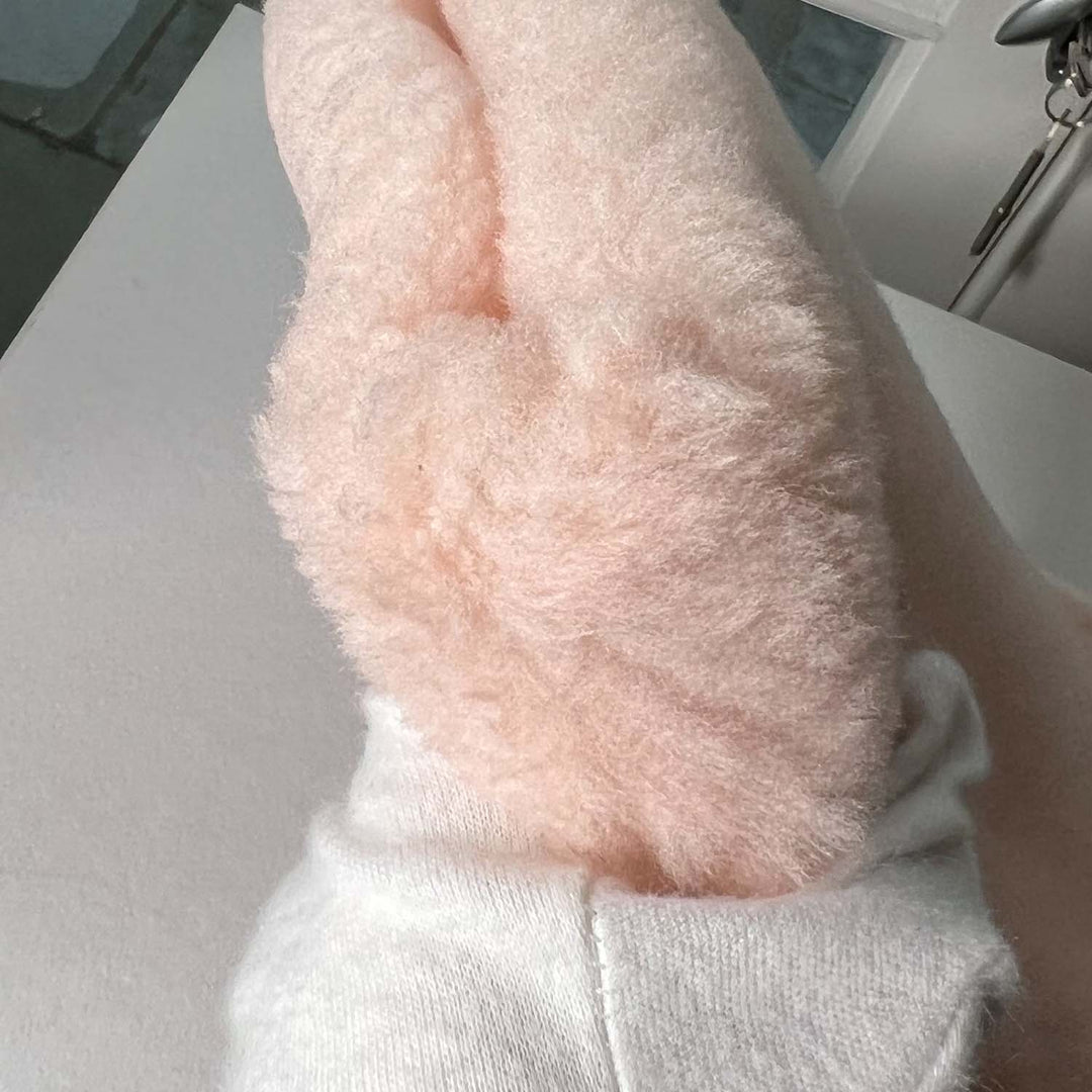 Fendi Peekaboo Pink Shearling Clutch Bag
