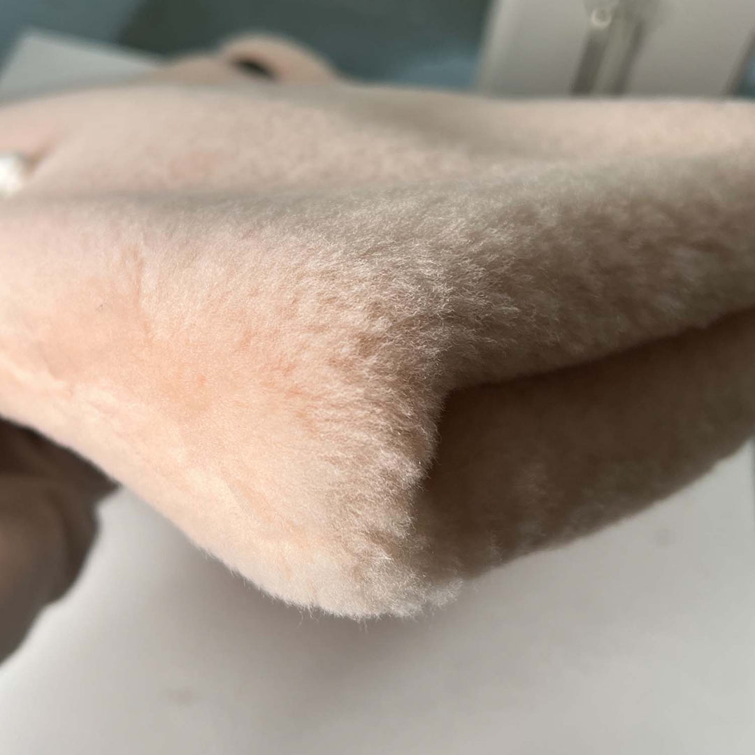 Fendi Peekaboo Pink Shearling Clutch Bag