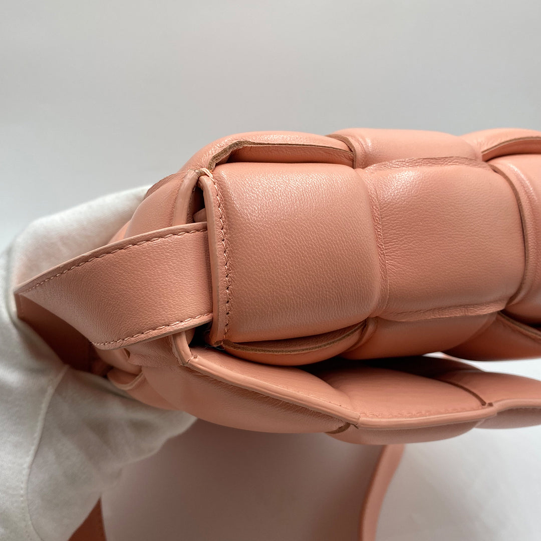 Bottega Veneta Padded Cassette Crossbody Bag in Pink Leather