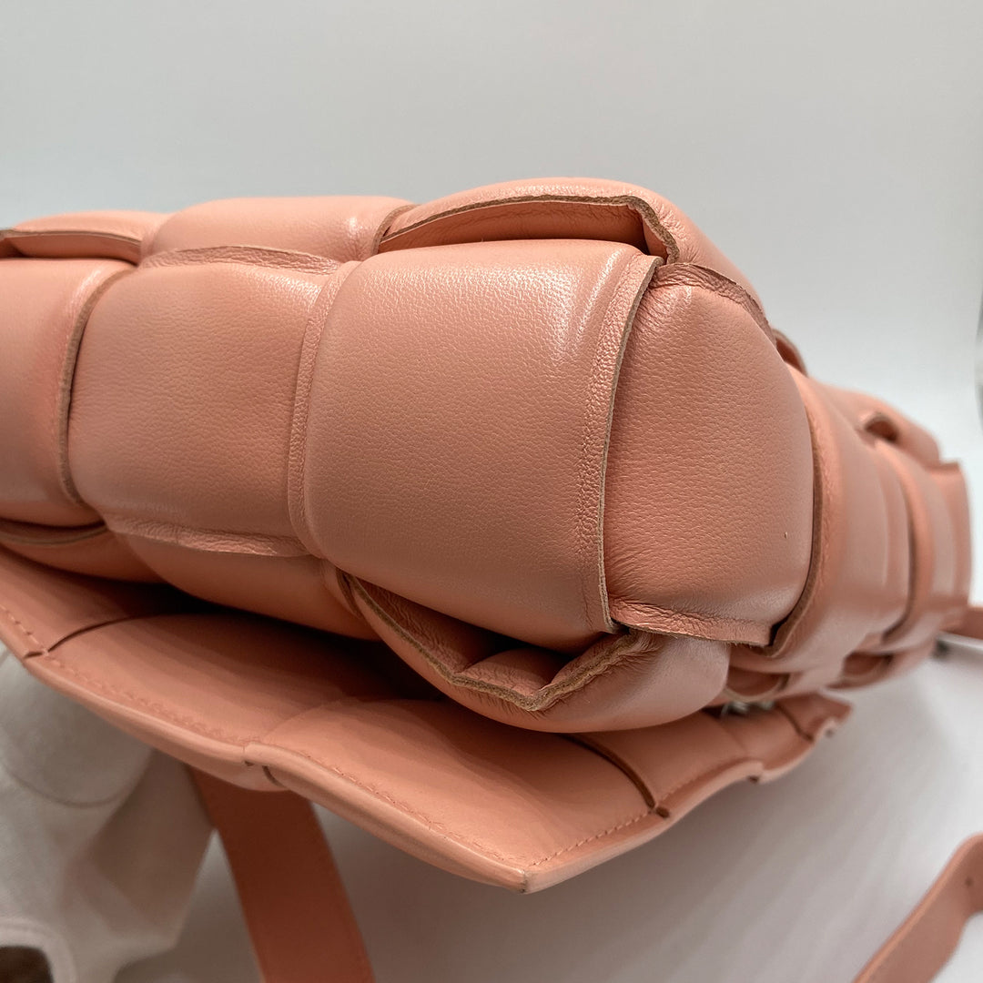 Bottega Veneta Padded Cassette Crossbody Bag in Pink Leather