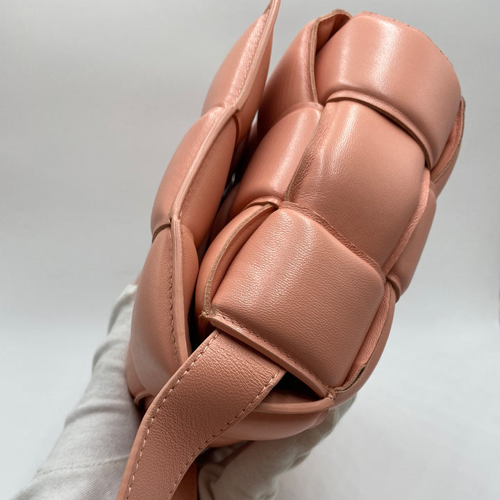 Bottega Veneta Padded Cassette Crossbody Bag in Pink Leather