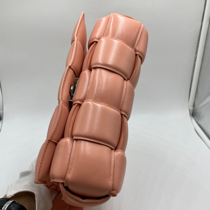 Bottega Veneta Padded Cassette Crossbody Bag in Pink Leather
