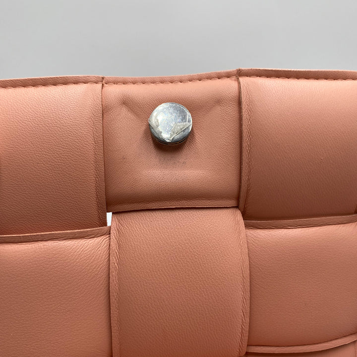 Bottega Veneta Padded Cassette Crossbody Bag in Pink Leather