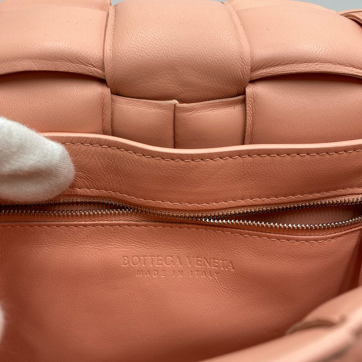 Bottega Veneta Padded Cassette Crossbody Bag in Pink Leather