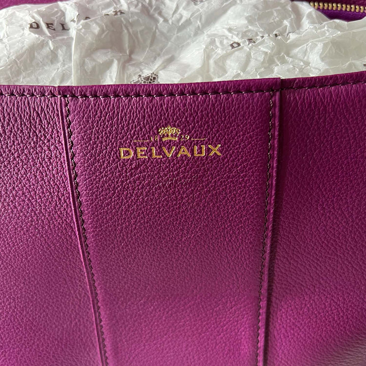 Delvaux Purple Brillant East West Leather Bag