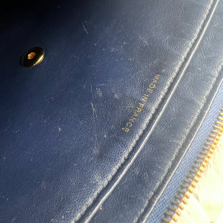 Chanel Vintage Denim Flap Backpack with Gold Hardware