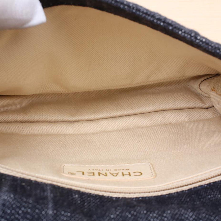 Chanel 2.55 Reissue Limited Edition Airplanes Over Rainbow Flap Blue Denim Shoulder Bag