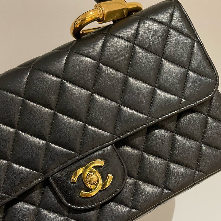 Chanel *Ultra Rare* Vintage Kelly Set Daughter and Mother In Black GHW