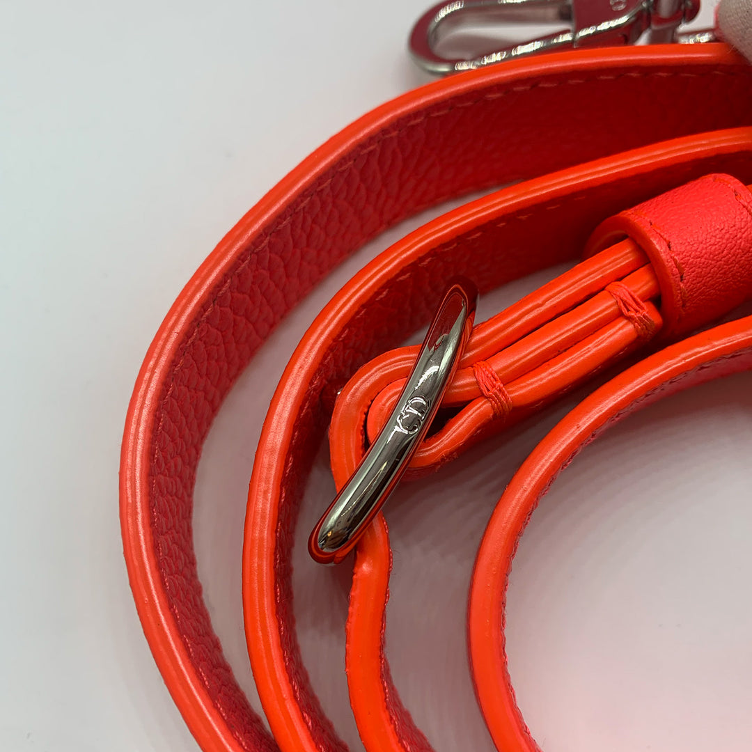 Dior Mini Diorever Tote in Neo Orange Red with Silver Hardware