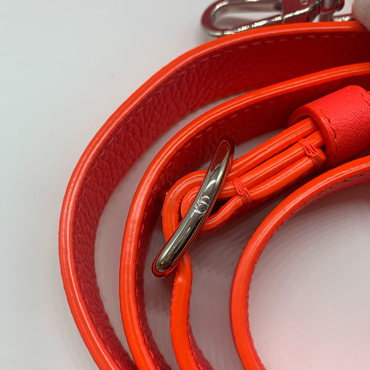 Dior Mini Diorever Tote in Neo Orange Red with Silver Hardware