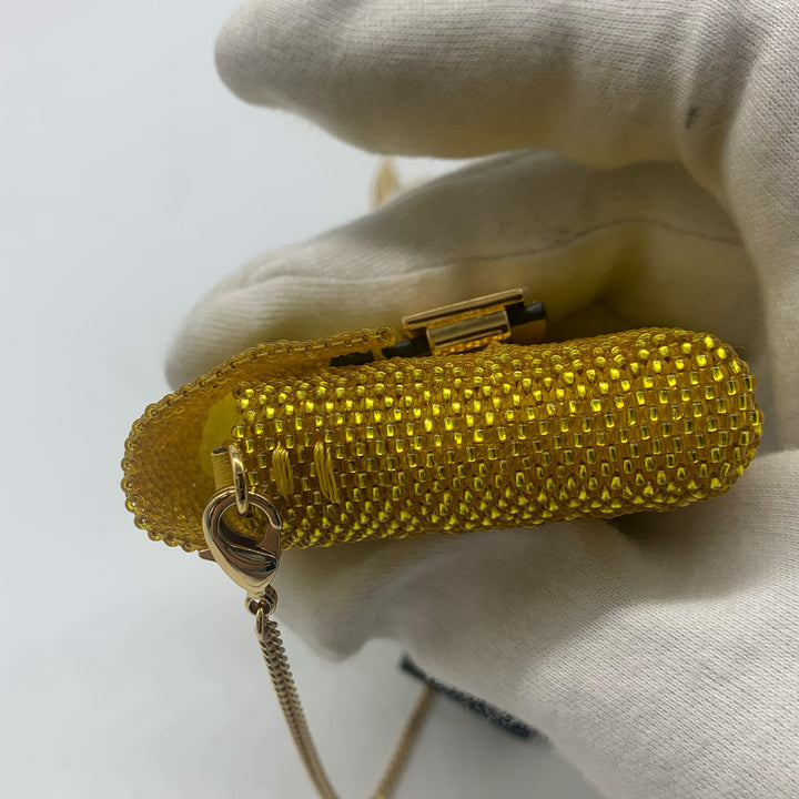 Fendi Pico Baguette Bag with Yellow Beads
