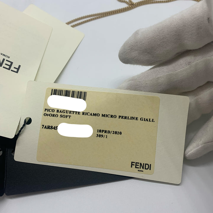 Fendi Pico Baguette Bag with Yellow Beads
