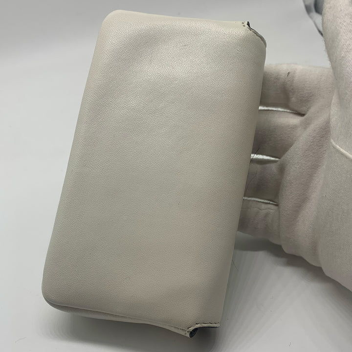 Fendi Micro Monster Baguette Bag in White Leather