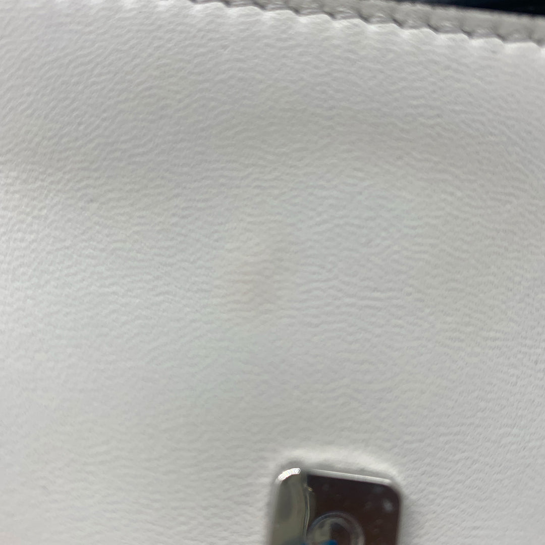 Fendi Micro Monster Baguette Bag in White Leather