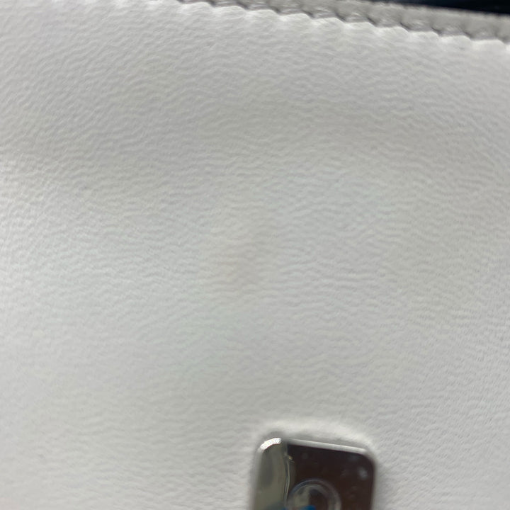 Fendi Micro Monster Baguette Bag in White Leather