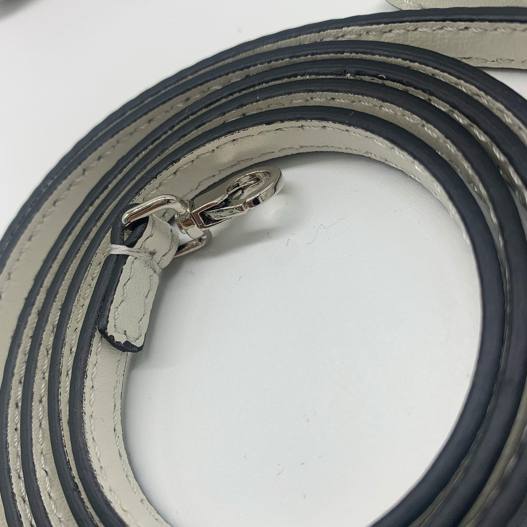 Fendi Micro Monster Baguette Bag in White Leather