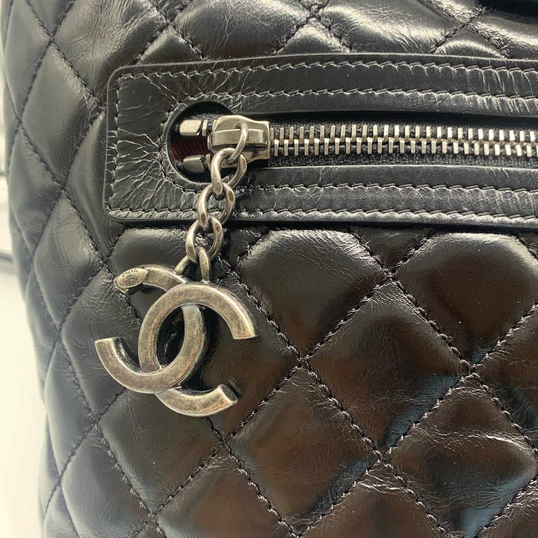 Chanel Paris-Salzburg Mountain Backpack in Black Calfskin with Dark Sliver Hardware