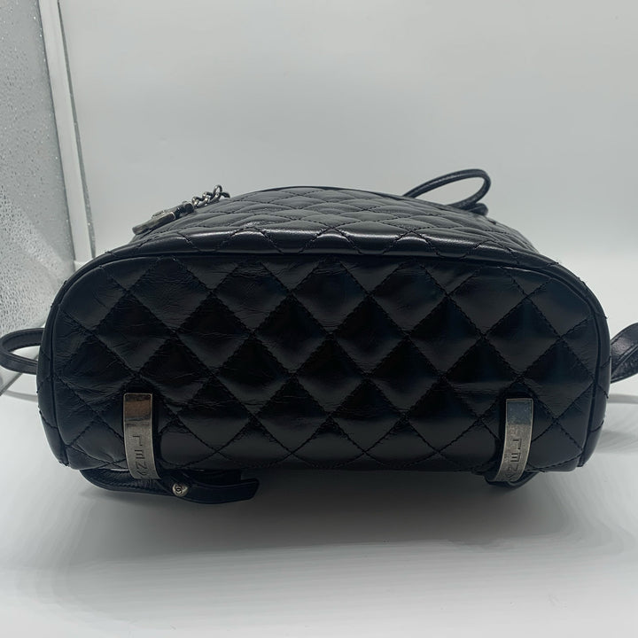Chanel Paris-Salzburg Mountain Backpack in Black Calfskin with Dark Sliver Hardware